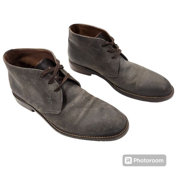 1901 Mens Suede Leather Gray Chukka Boots 12M - Picture 1 of 10